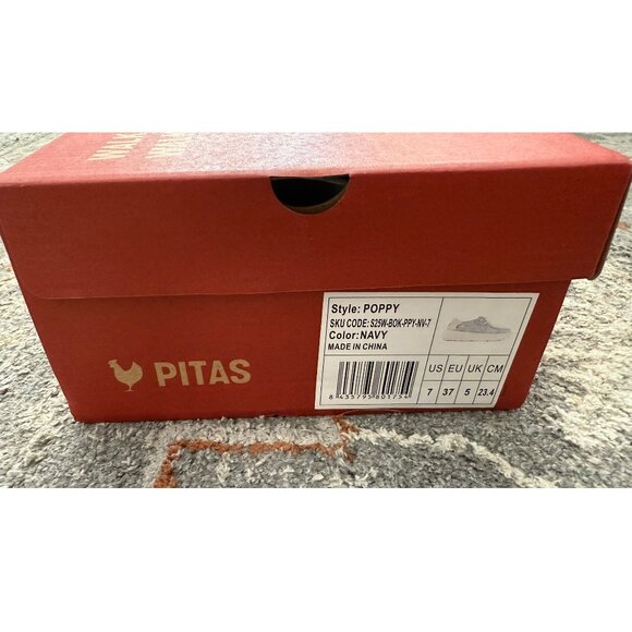 PITAS Poppy Lightweight Slip-On Loafers/Casual Shoes/Sneakers Gray/Navy Sz 7 NEW - Picture 8 of 11